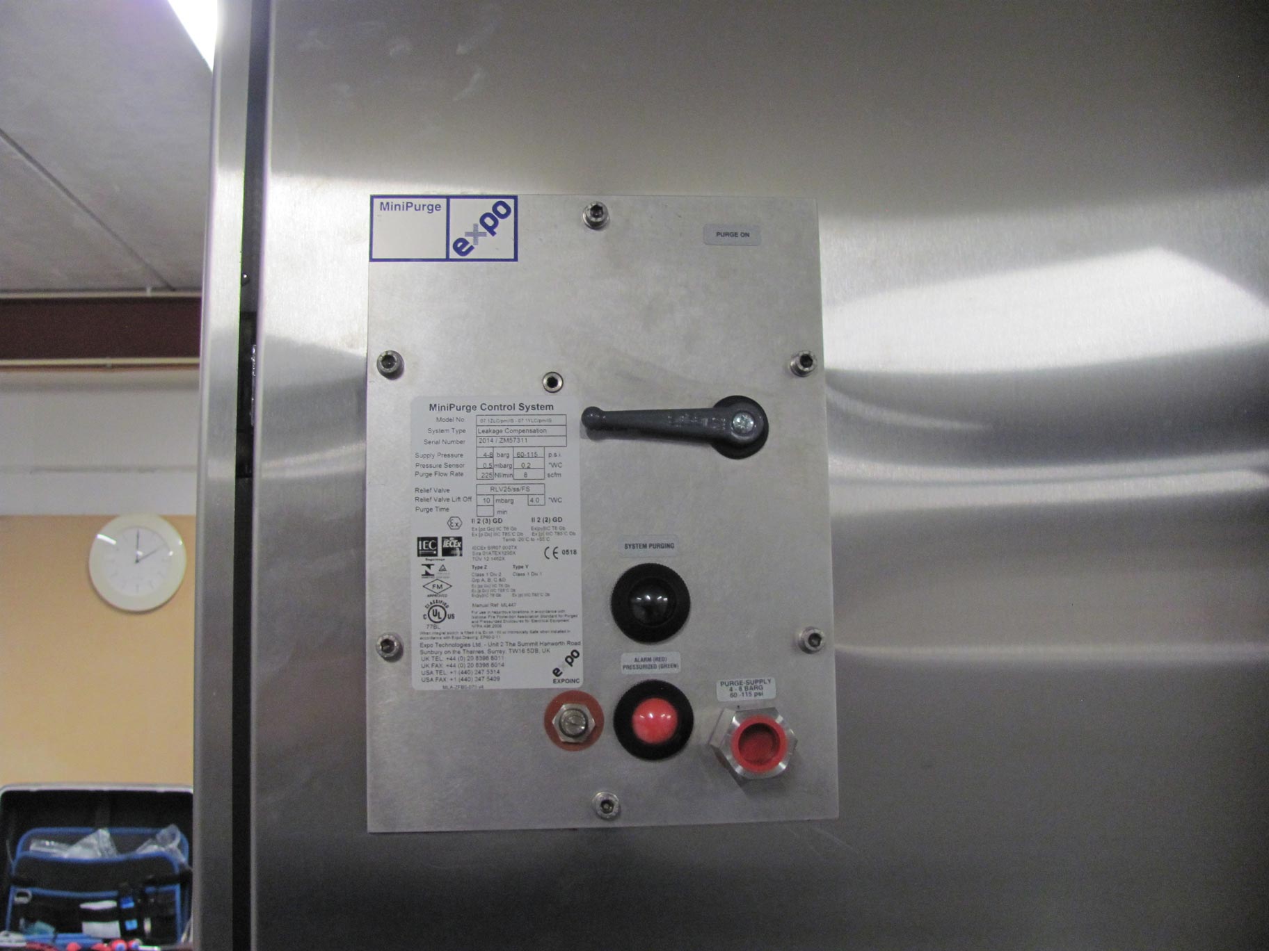 ATEX purge systeem (Ex p) voor zone 1 en 2