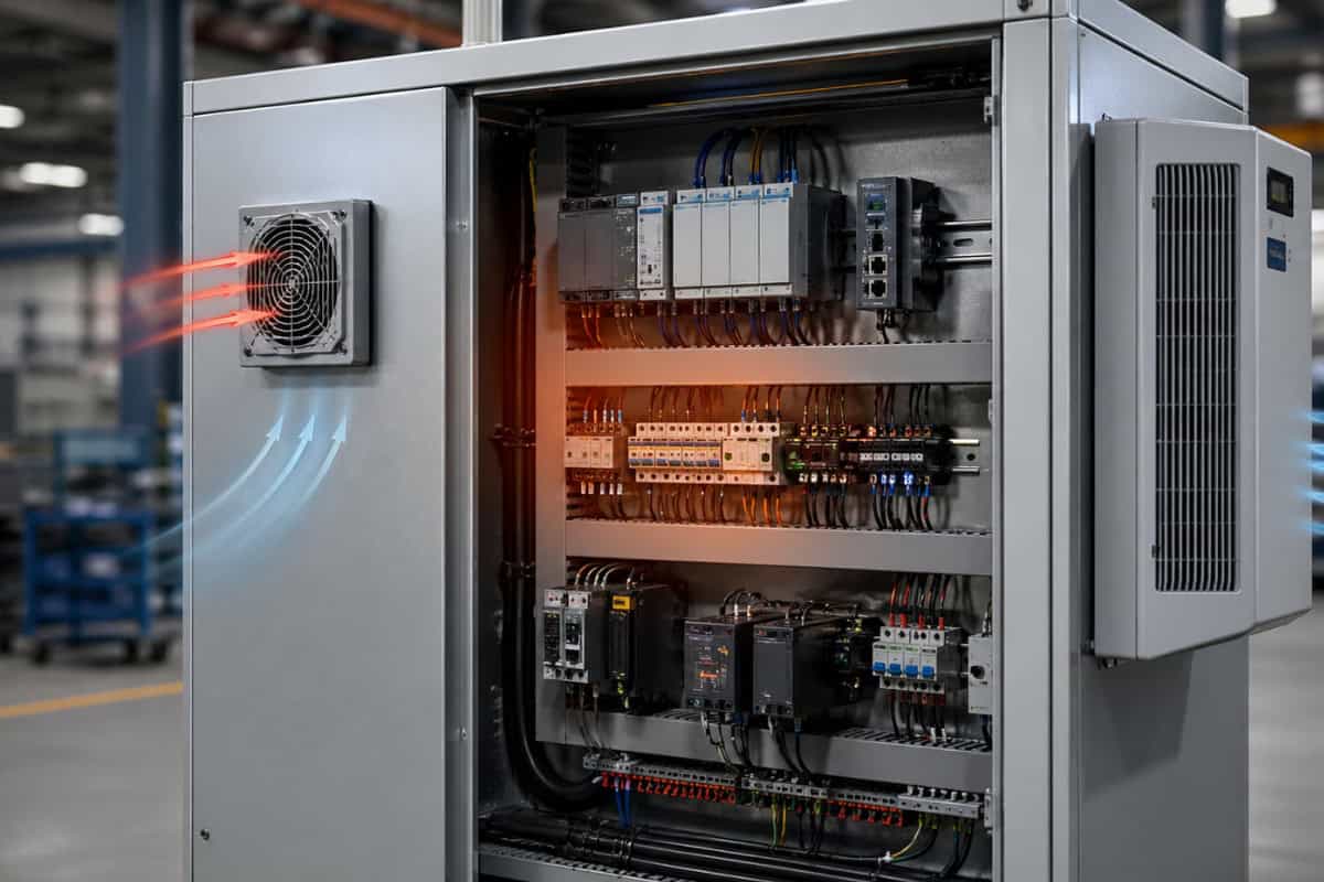 Air conditioning vs ventilation control cabinet